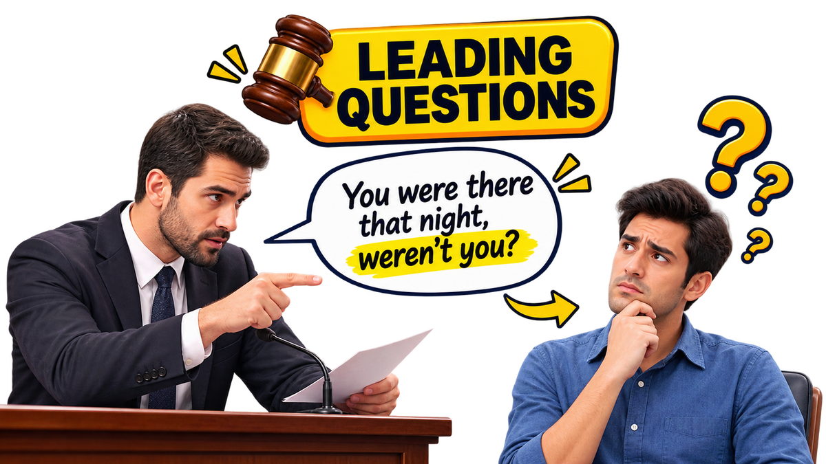 Courtroom-style leading question example