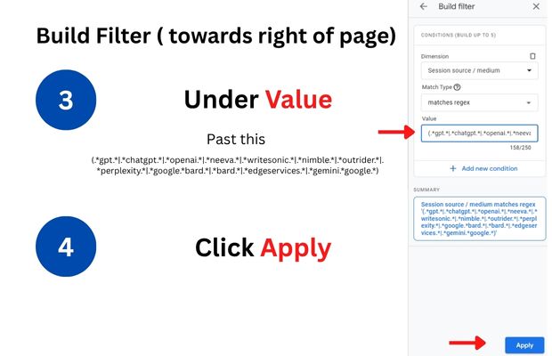 Adding value to Regex filter for AI sources