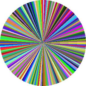  Change in angles of Filled concentric Circles