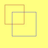 Two Rectangles in red and blue
