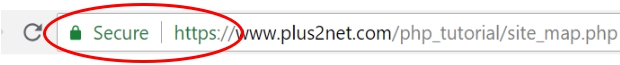 Address bar after changing links to https