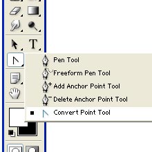 shows the place of convert point tool
