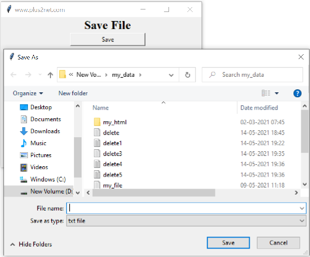 File Save Browser