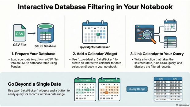 Datepicker Widget to create query for database management