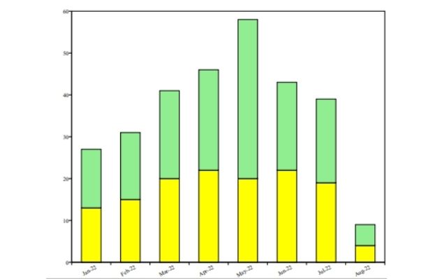 Stacked bar graph in PDF file