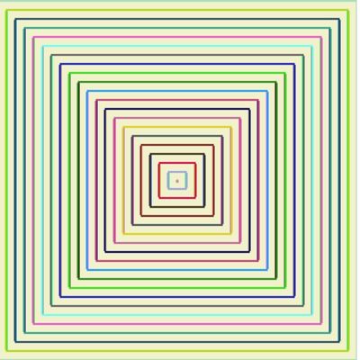 Drawing Random concentric colour rectangles 