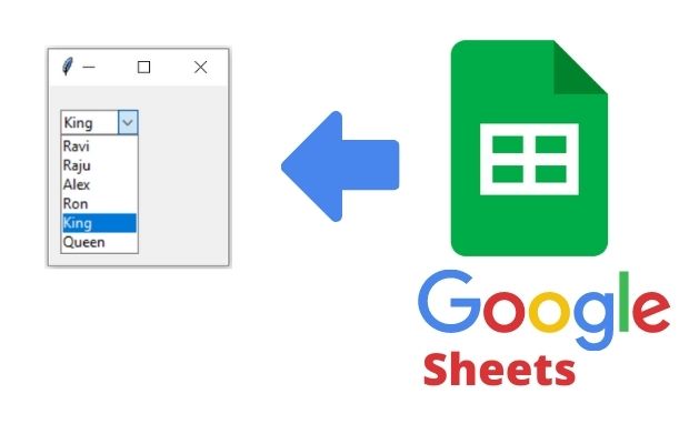 Combobox Options from Python Google sheets