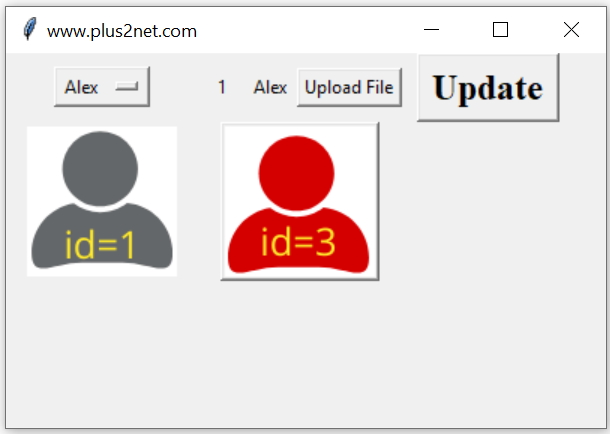 Updating blob data with User uploaded image