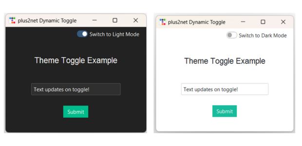 Light and dark mode toggle by using checkbutton 