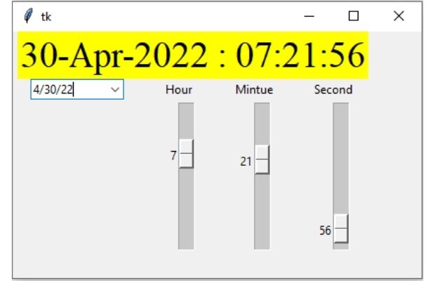 Drop down Calendar with time sliders