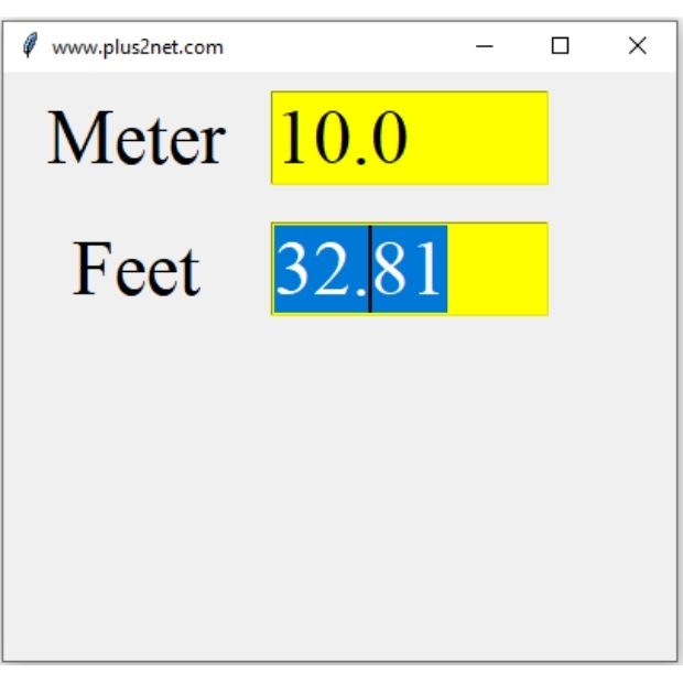 Feet - meter conversion 
