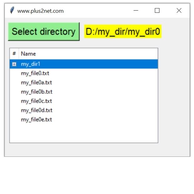 Displaying Directory And Files In Treeview After Browsing Directory In  Tkinter