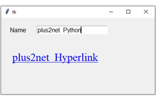 Link with parameter on Tkinter window