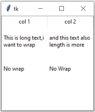 Treeview with text wrpping